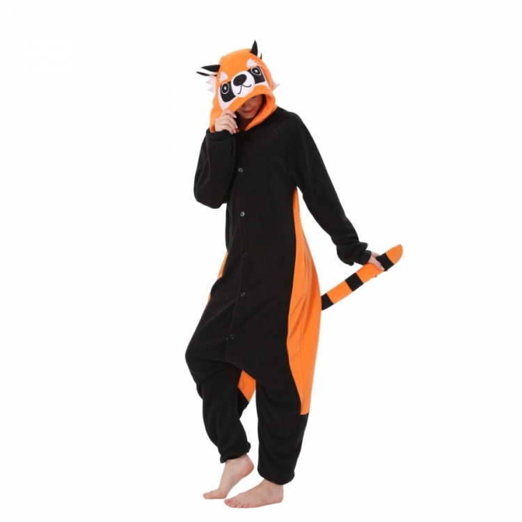 Little Raccoon Animal cartoon series COS performance suit, fleece one piece pajamas from S to XL