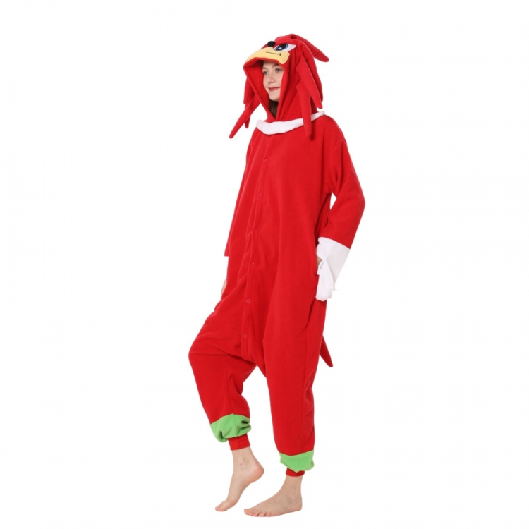 Sonic The Hedgehog Animal cartoon series COS performance suit, fleece one piece pajamas from S to XL