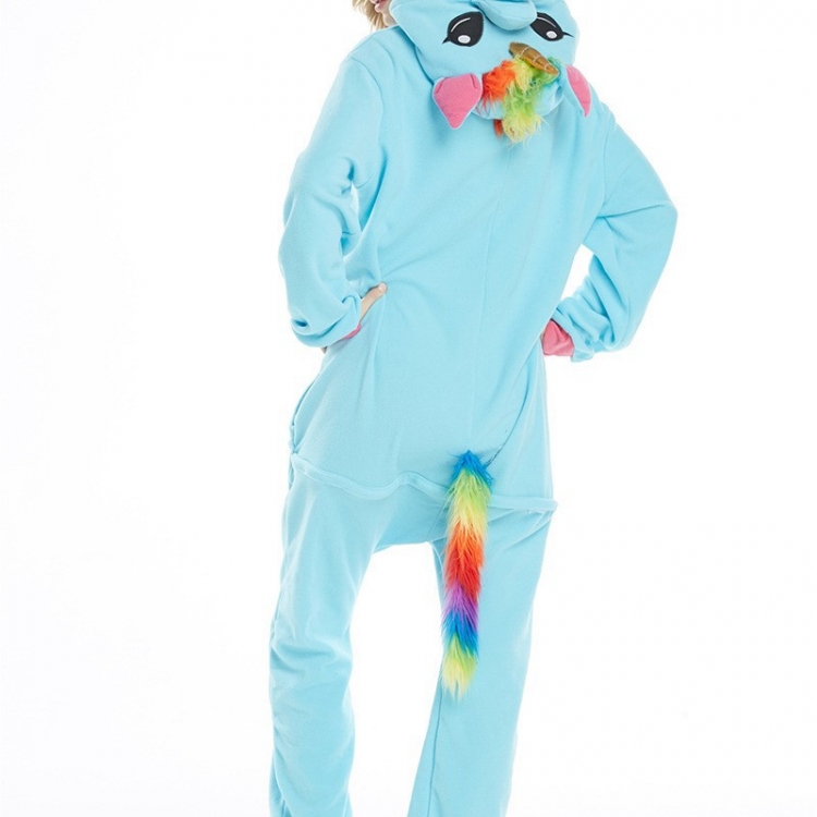 Unicorn Animal cartoon series COS performance suit, fleece one piece pajamas from S to XL