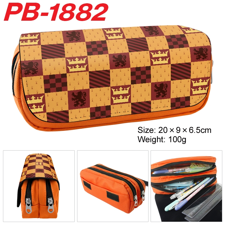 Harry Potter Anime double-layer pu leather printing pencil case 20x9x6.5cm PB-1882