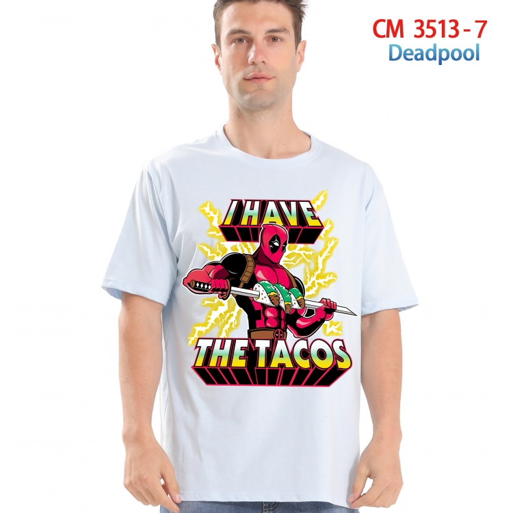 Deadpool  Printed short-sleeved cotton T-shirt from S to 4XL 3513-7