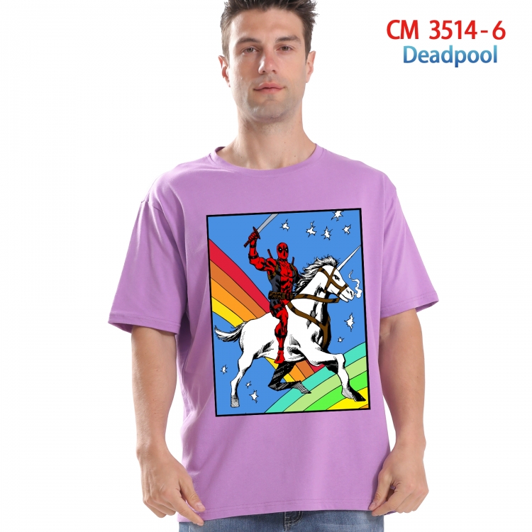 Deadpool  Printed short-sleeved cotton T-shirt from S to 4XL 3514-6