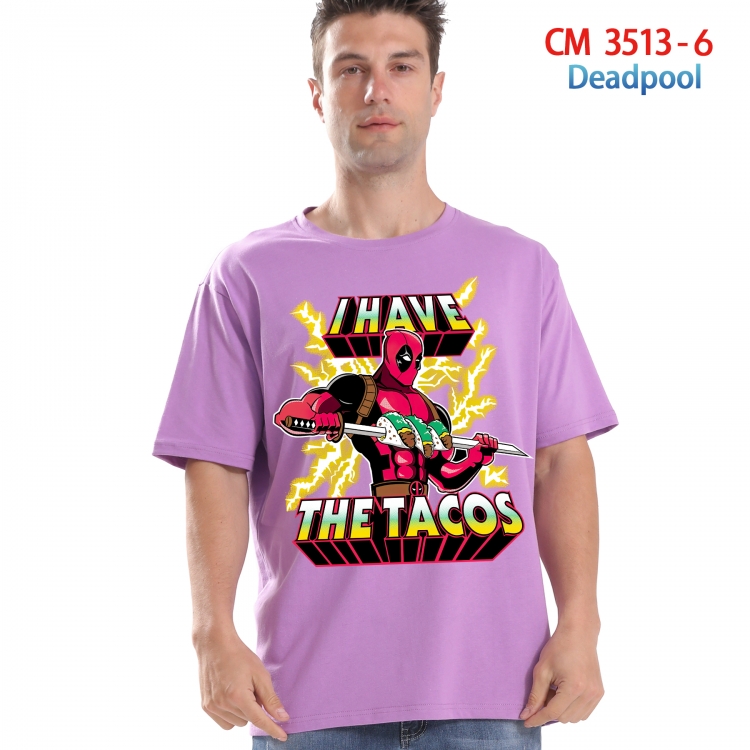 Deadpool  Printed short-sleeved cotton T-shirt from S to 4XL 3513-6