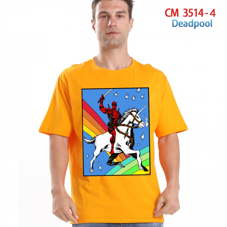 Deadpool  Printed short-sleeved cotton T-shirt from S to 4XL 3514-4