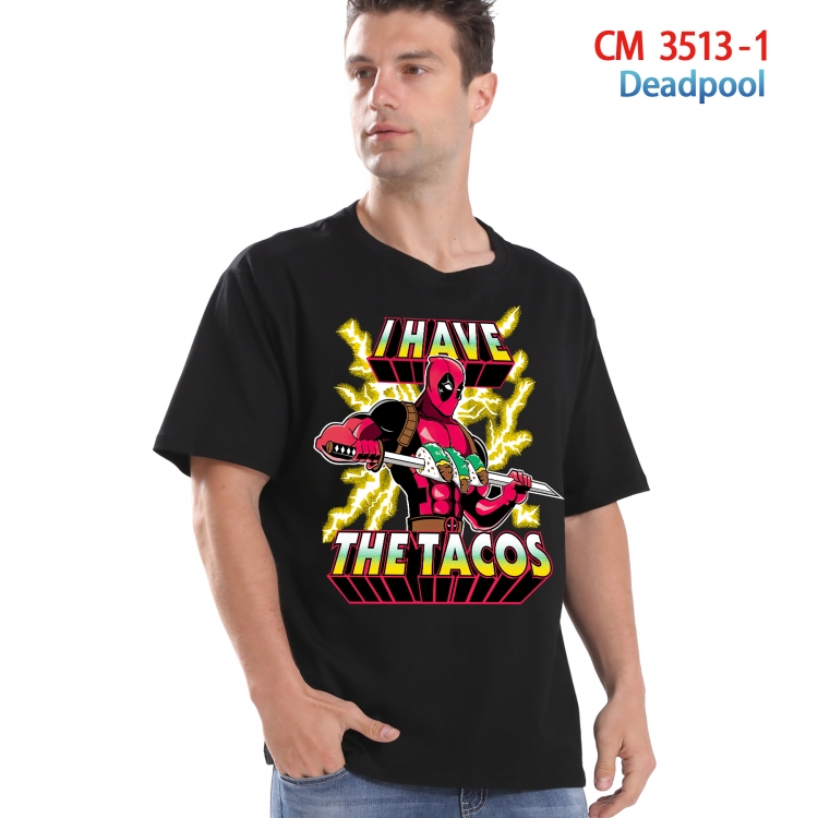 Deadpool  Printed short-sleeved cotton T-shirt from S to 4XL 3513-1