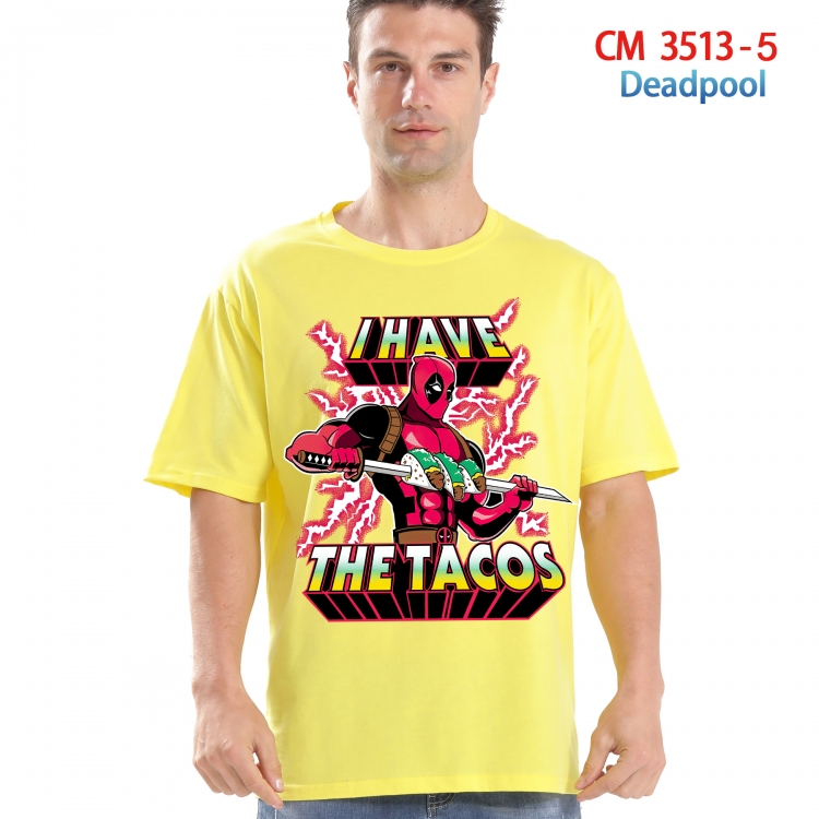 Deadpool  Printed short-sleeved cotton T-shirt from S to 4XL 3513-5