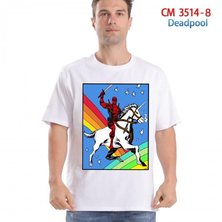Deadpool  Printed short-sleeved cotton T-shirt from S to 4XL 3514-8