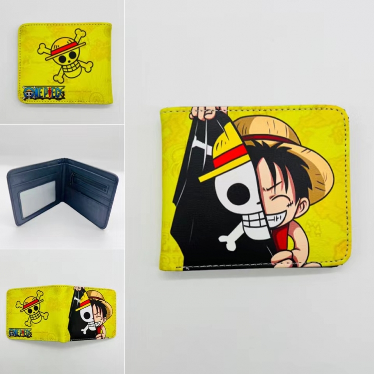 One Piece Full color Two fold short card case wallet 11X9.5CM