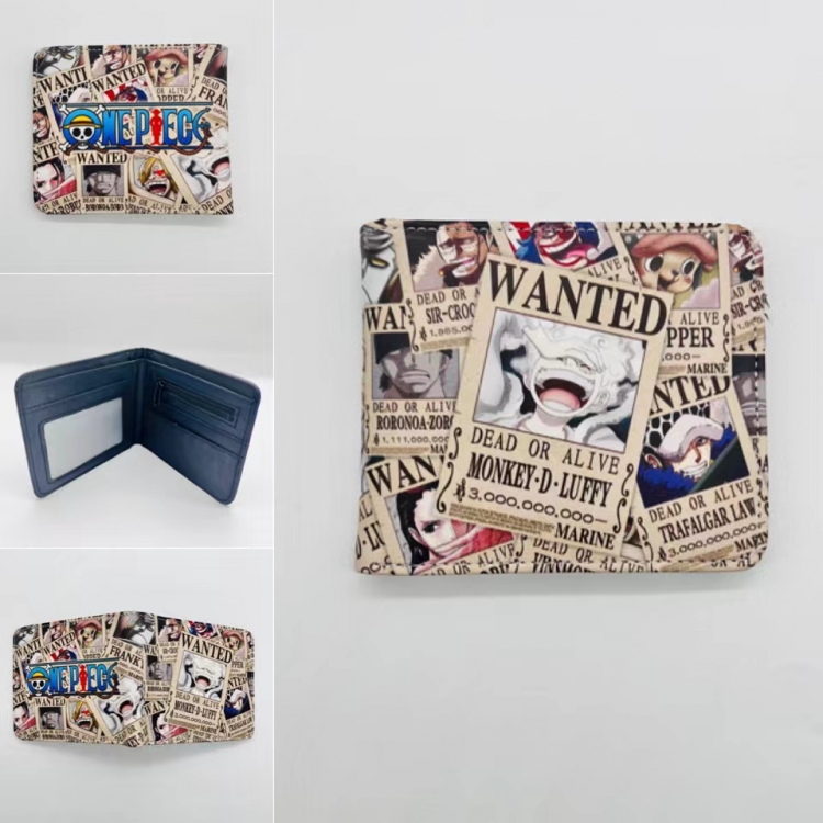 One Piece Full color Two fold short card case wallet 11X9.5CM