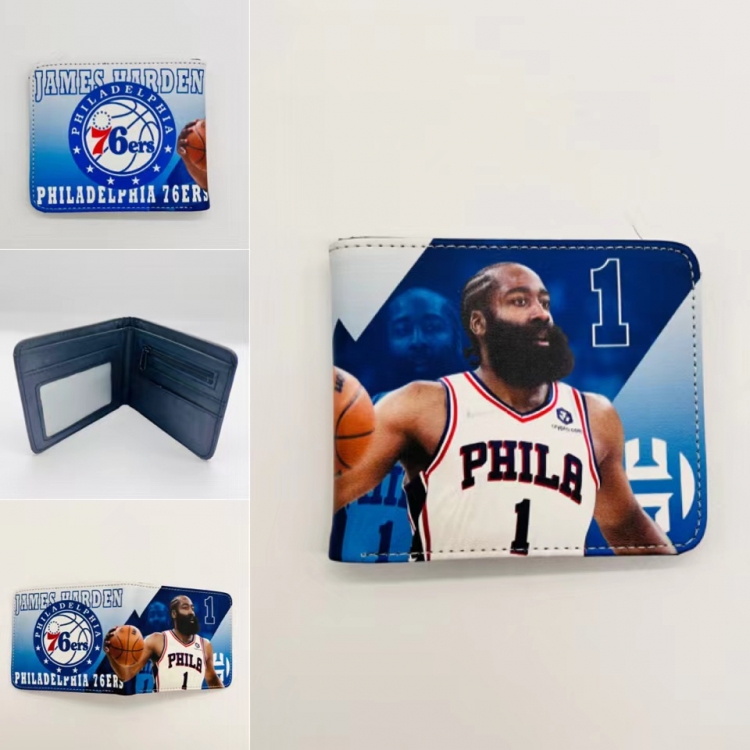 NBA Full color Two fold short card case wallet 11X9.5CM