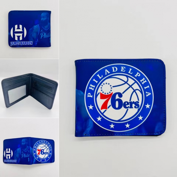 NBA Full color Two fold short card case wallet 11X9.5CM