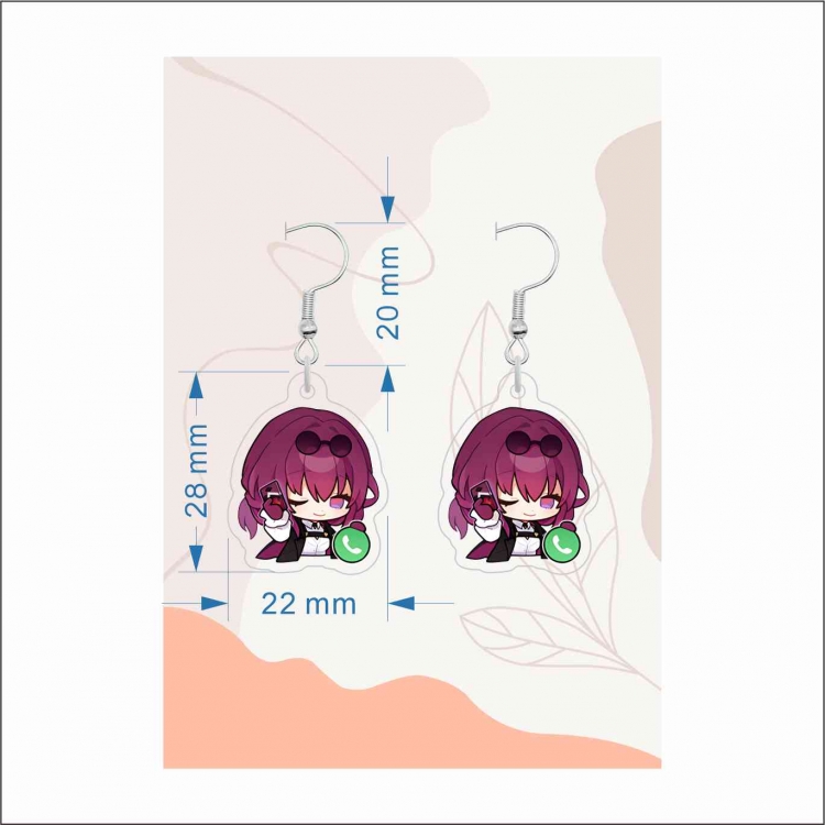 Honkai: Star Rail  Anime peripheral acrylic earrings accessories price for 5 pcs