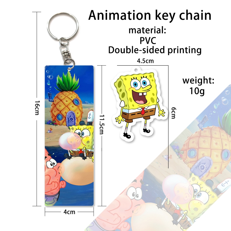 SpongeBob PVC Keychain Bag Pendant Ornaments OPP Package price for 10 pcs
