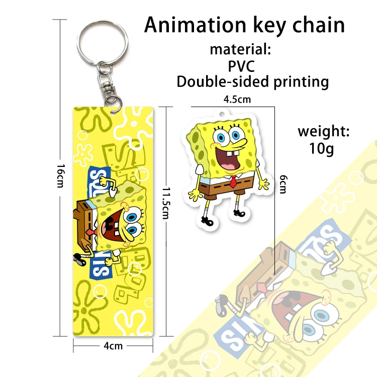 SpongeBob PVC Keychain Bag Pendant Ornaments OPP Package price for 10 pcs