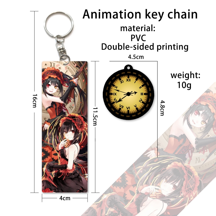 Date-A-Live PVC Keychain Bag Pendant Ornaments OPP Package price for 10 pcs