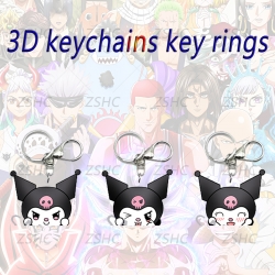 Kuromi 3D gradient acrylic key...