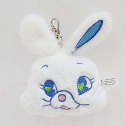 FLUFFY KEYRING Rabbit hair PP ...