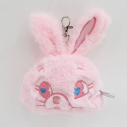 FLUFFY KEYRING Rabbit hair PP ...