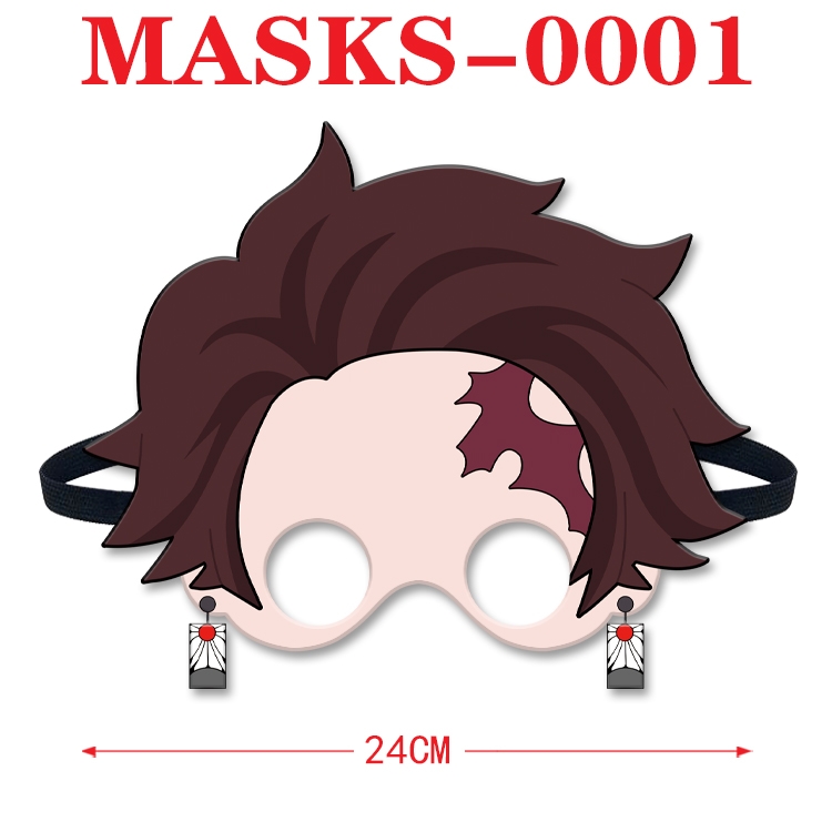 Demon Slayer Kimets Anime cosplay felt funny mask 24cm with elastic adjustment size  MASKS-0001