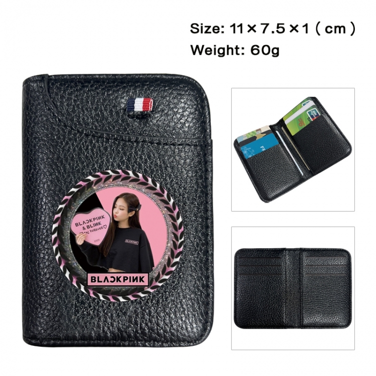 BLACKPINK Anime PU Half Fold Wallet Card Bag 11X7.5X1cm 60G