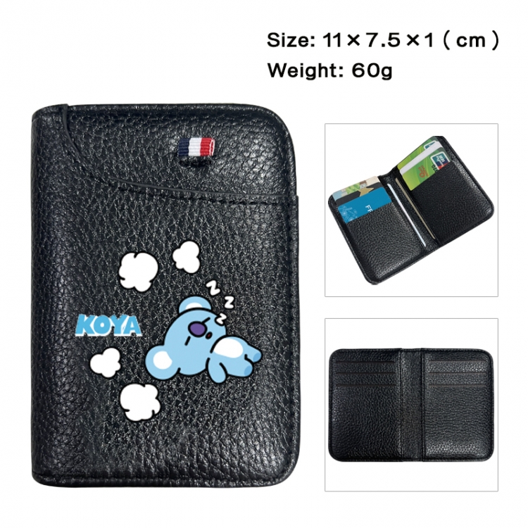 BTS Anime PU Half Fold Wallet Card Bag 11X7.5X1cm 60G