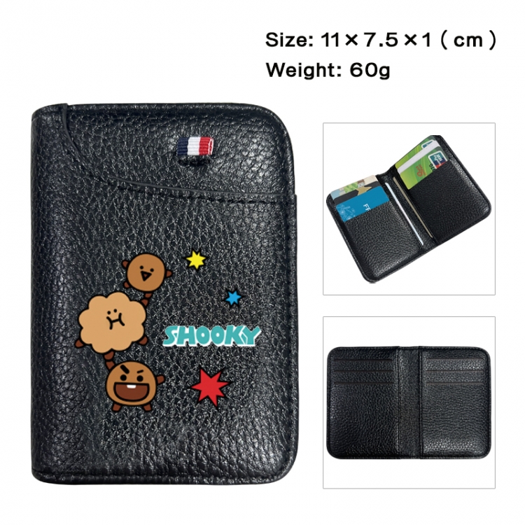 BTS Anime PU Half Fold Wallet Card Bag 11X7.5X1cm 60G