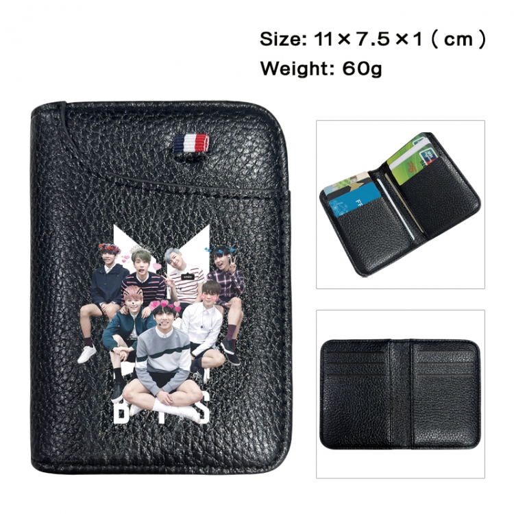 BTS Anime PU Half Fold Wallet Card Bag 11X7.5X1cm 60G