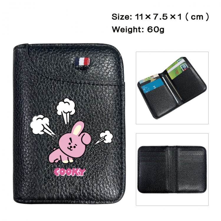 BTS Anime PU Half Fold Wallet Card Bag 11X7.5X1cm 60G