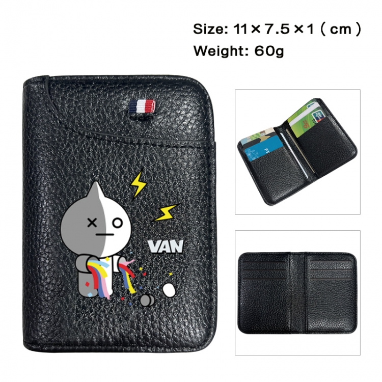 BTS Anime PU Half Fold Wallet Card Bag 11X7.5X1cm 60G
