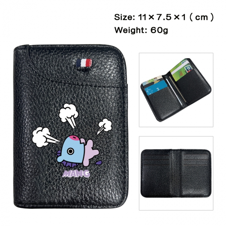 BTS Anime PU Half Fold Wallet Card Bag 11X7.5X1cm 60G