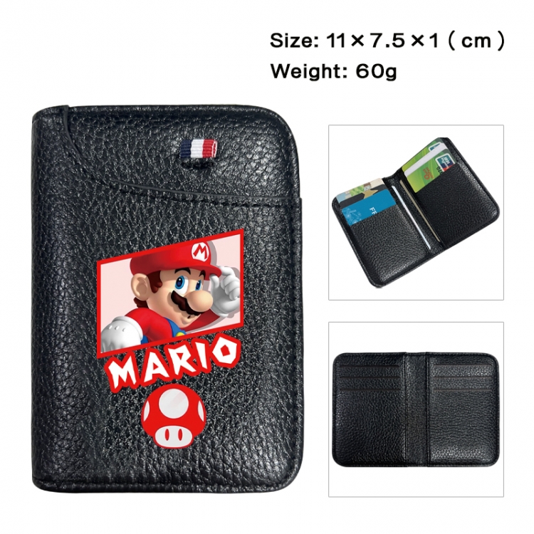 Super Mario Anime PU Half Fold Wallet Card Bag 11X7.5X1cm 60G