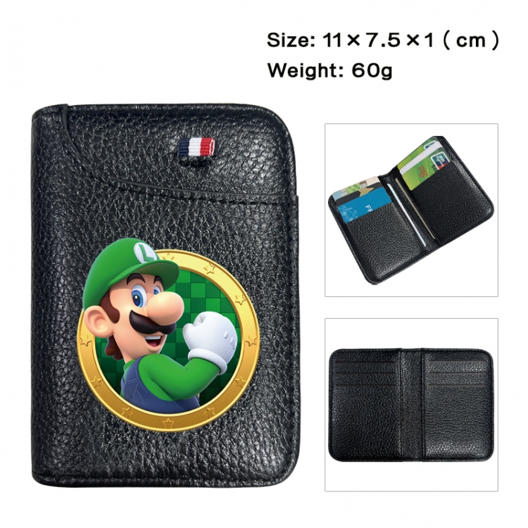 Super Mario Anime PU Half Fold Wallet Card Bag 11X7.5X1cm 60G
