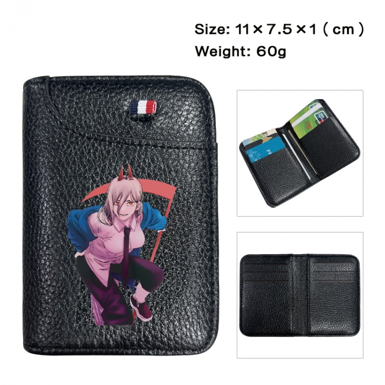 Chainsaw man Anime PU Half Fold Wallet Card Bag 11X7.5X1cm 60G