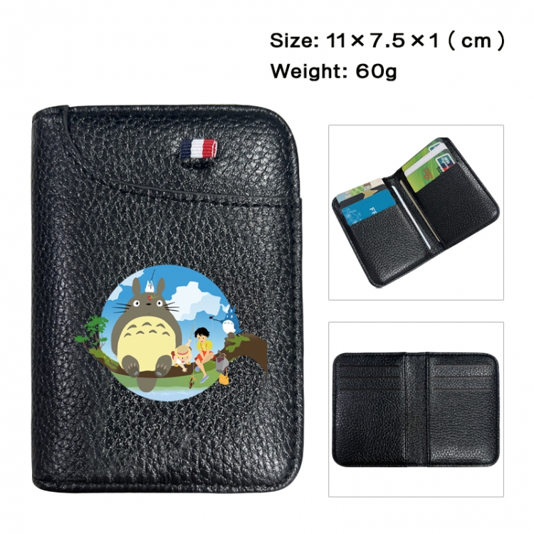 TOTORO Anime PU Half Fold Wallet Card Bag 11X7.5X1cm 60G