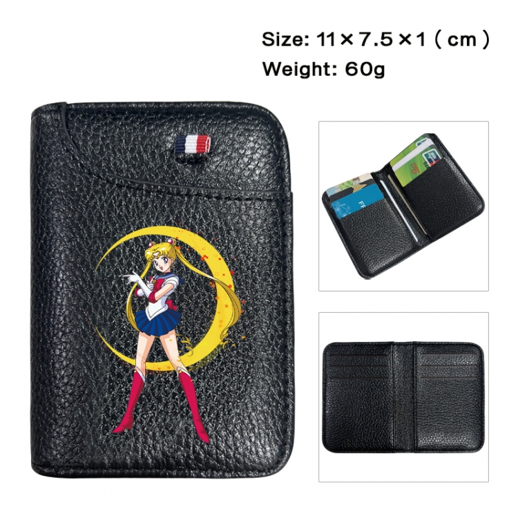 sailormoon Anime PU Half Fold Wallet Card Bag 11X7.5X1cm 60G