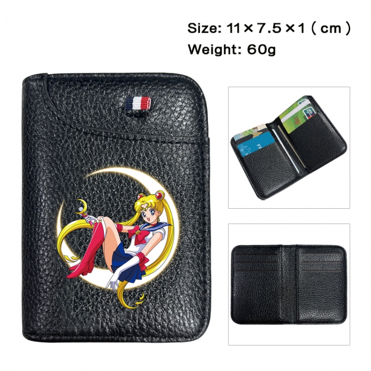 sailormoon Anime PU Half Fold Wallet Card Bag 11X7.5X1cm 60G