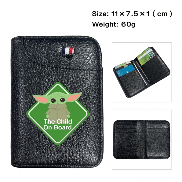 Star Wars Anime PU Half Fold Wallet Card Bag 11X7.5X1cm 60G