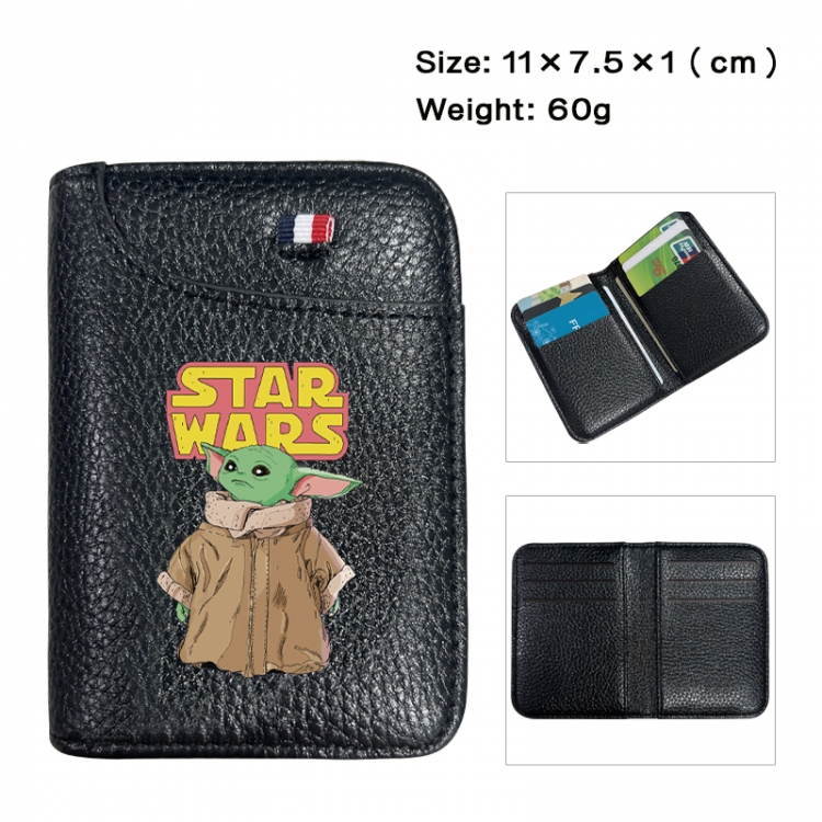 Star Wars Anime PU Half Fold Wallet Card Bag 11X7.5X1cm 60G