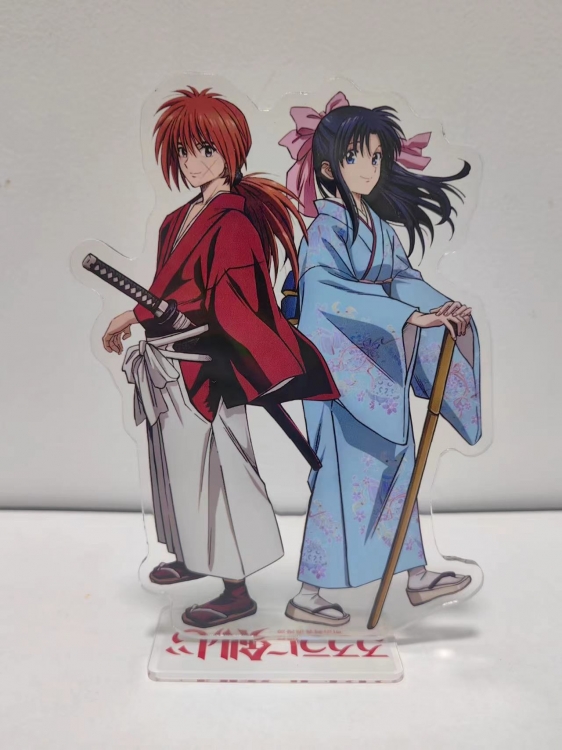 RUROUNI KENSHIN  Anime Laser Acrylic Humanoid  keychain big Standing Plates 15.8cm