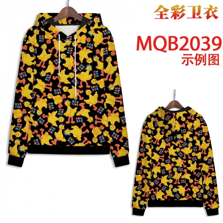 cartoon Full color long sleeve hooded patch pocket sweater from 2XS to 4XL MQB 2039