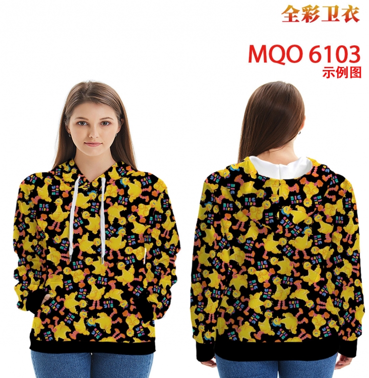 cartoon  Long sleeve hooded patch pocket cotton sweatshirt from 2XS to 4XL MQO 6103