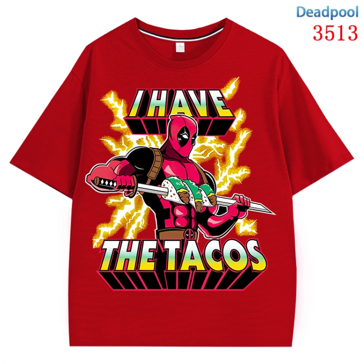 Deadpool Anime Cotton Short Sleeve T-shirt from S to 4XL CMY-3513-3