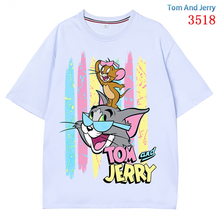 Tom and Jerry Anime Cotton Short Sleeve T-shirt from S to 4XL CMY-3518-1