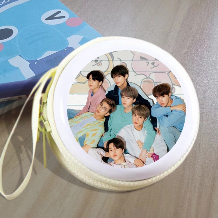 BTS Animation peripheral Tinning zipper zero wallet key bag