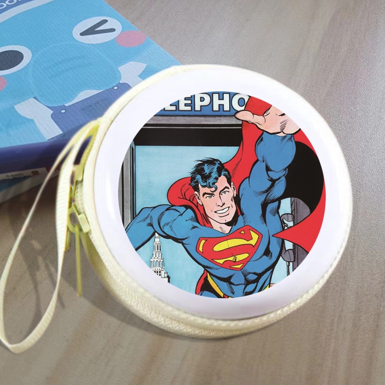 Superman Animation peripheral Tinning zipper zero wallet key bag