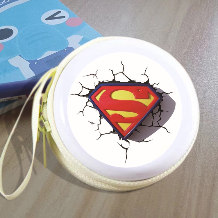 Superman Animation peripheral Tinning zipper zero wallet key bag