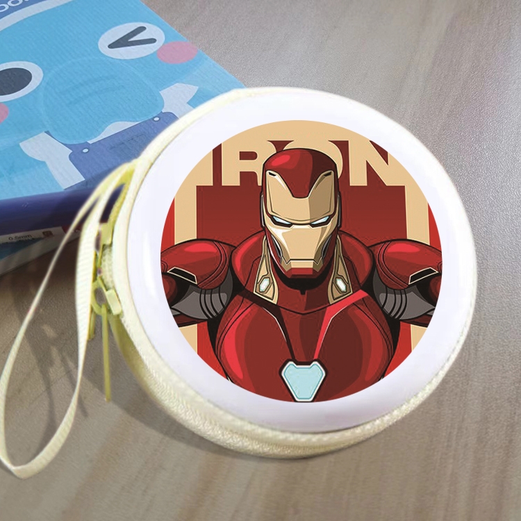 Iron Man Animation peripheral Tinning zipper zero wallet key bag