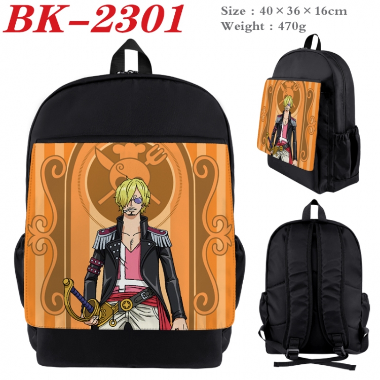 One Piece Waterproof nylon canvas flip color picture backpack 40X36X16CM  BK-2301