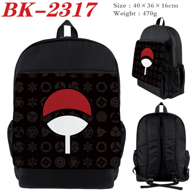 Naruto Waterproof nylon canvas flip color picture backpack 40X36X16CM BK-2317