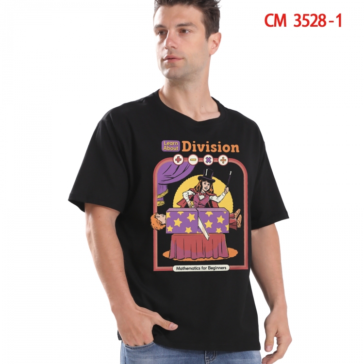 Evil illustration Printed short-sleeved cotton T-shirt from S to 4XL 3528-1